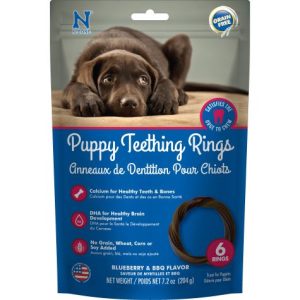 N-Bone Anneau Dentaire pour Chiot, sans Grains, Bleuets & BBQ