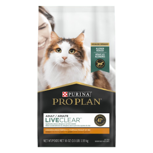 Pro Planᴹᴰ Chat LiveClear Réduit les Allergènes Formule Poulet et Riz