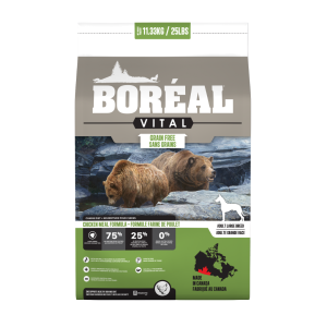Boréal Chien Grande Race Vital au Poulet Sans Grains 11.36kg