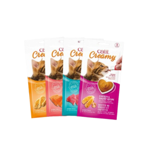 Catit Creamy Protéines Variées - Paquet de 5 Tubes