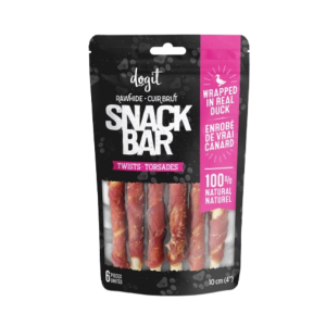 Dogit SnackBar Torsade de Cuir Canard (Grosseur variées)