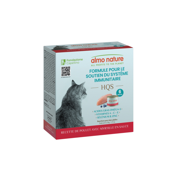 Almo Nature Chat Immunitaire Poulet/Bleuet 6x50g