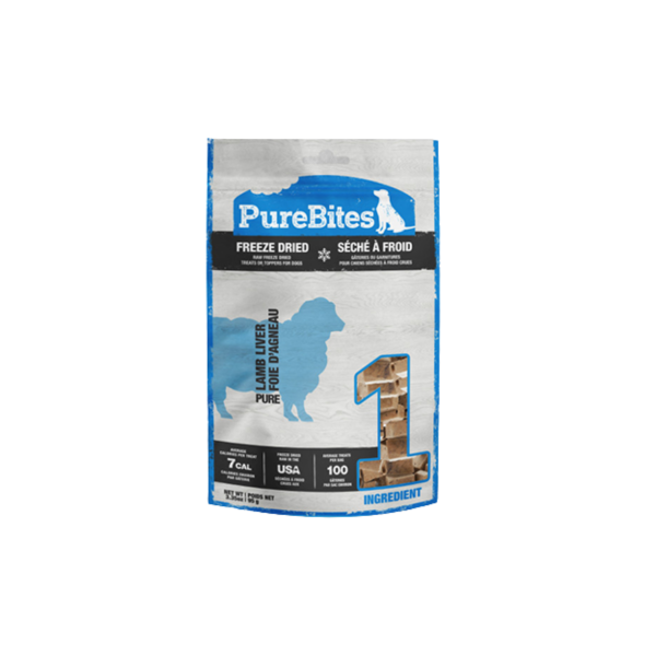 PureBites Chien Foie Agneau 95g