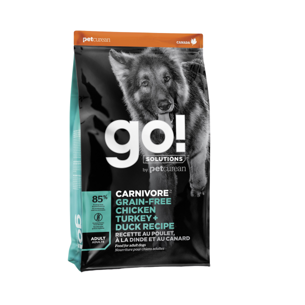 Go! Chien Carnivore Sans Grain Poulet , Dinde et Canard