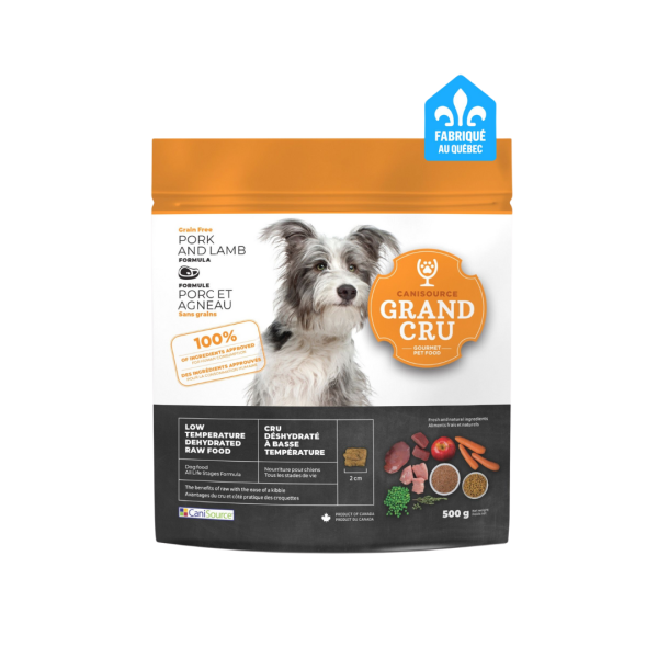 Canisource Grand Cru pour Chien, Sans Grains - Porc & Agneau 500g