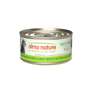 Almo Nature Hqs Natural Chat - Mousse, Recette De Thon Avec Courgette En Sauce 70g