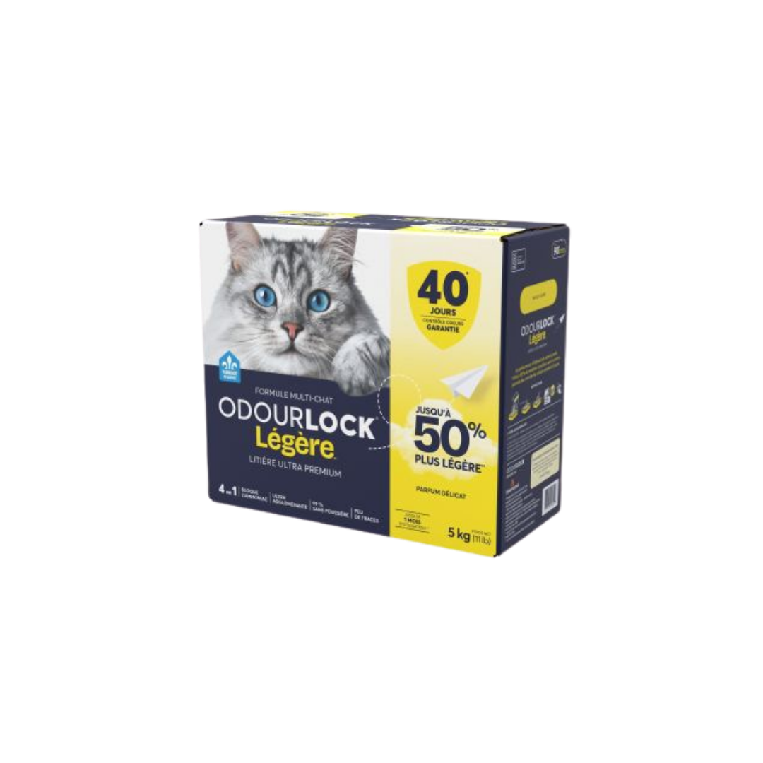 Litière pour chat Odourlock Légère, parfum délicat 5 kg